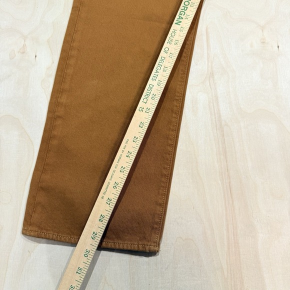 Levis 501 Jeans Mens Original Button Fly Mustard Brown Denim 34x30 005013549 - Picture 4 of 4